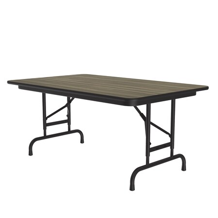 Correll CFA Adjustable HPL Folding Tables 30x48 Colonial Hickory CFA3048PX-53